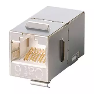 Category 6 - 180° STP Feed-Through Straight Keystone Type Coupler